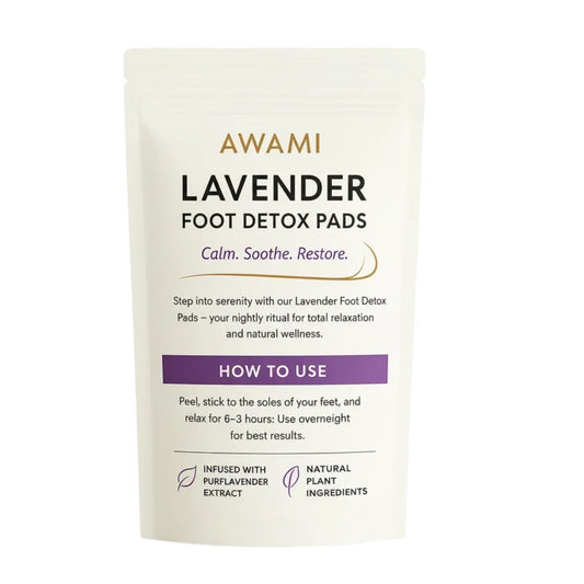 AWAMI | Levender Foot Pads for Better Sleep & Foot Care | Premium Japanese Organic Feet Pads with Levender Powder (10 Pc)