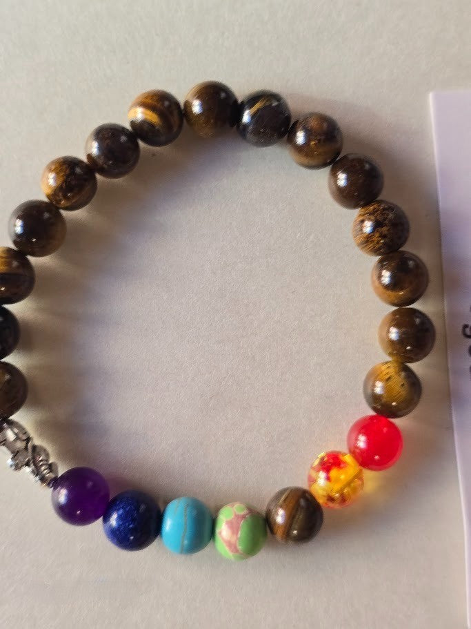 7 Chakra Tiger’s Eye Bracelet