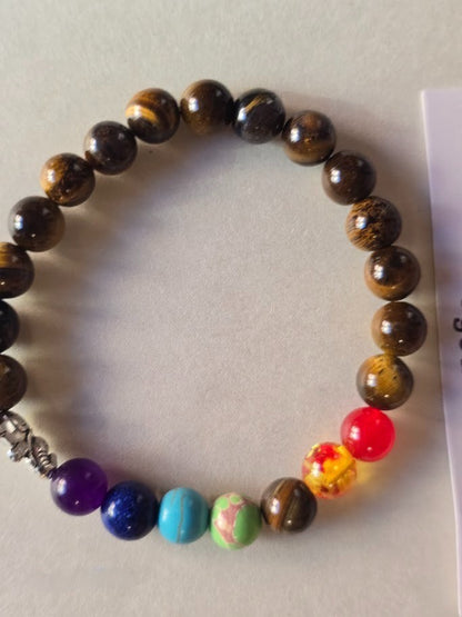 7 Chakra Tiger’s Eye Bracelet